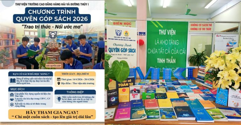 Công đoàn Trường Cao đẳng Hàng hải và Đường thủy I phát động quyên góp sách “Trao tri thức – Nối ước mơ”